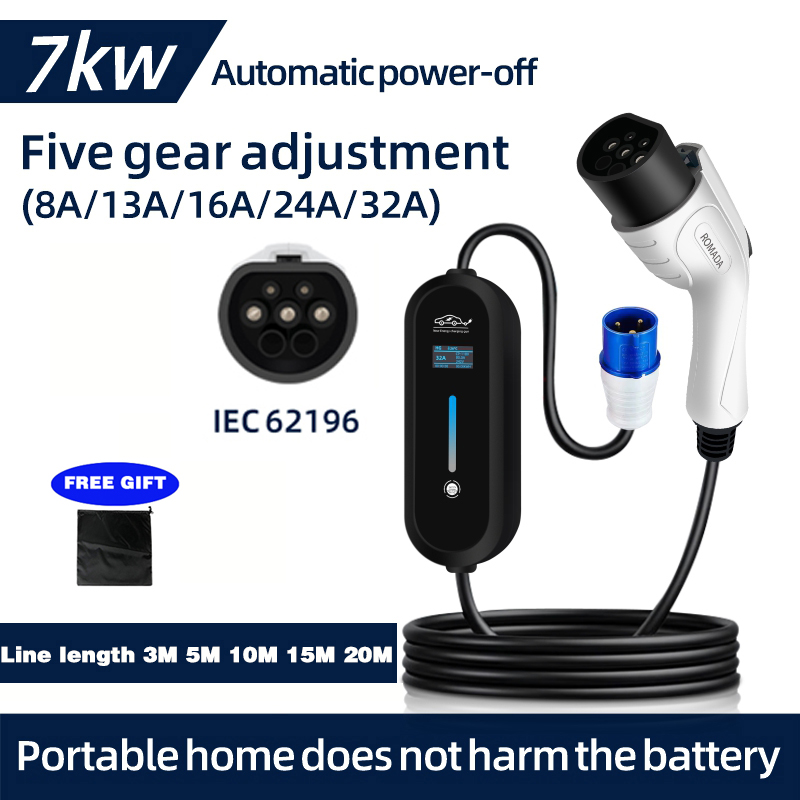 Ev Charger Adapter - ROMADA 7KW 32A EV Caricatore portatile