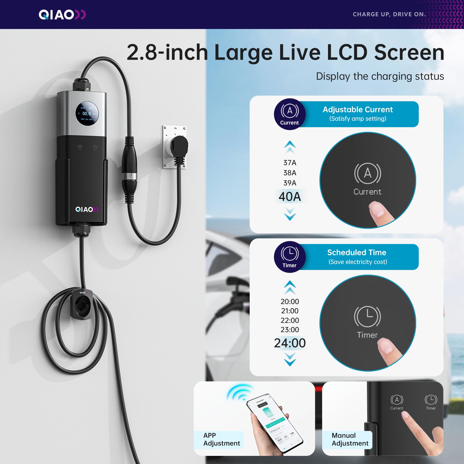 Caricatore EV QIAO di livello  - Ev Charger Adapter recensione e prezzo