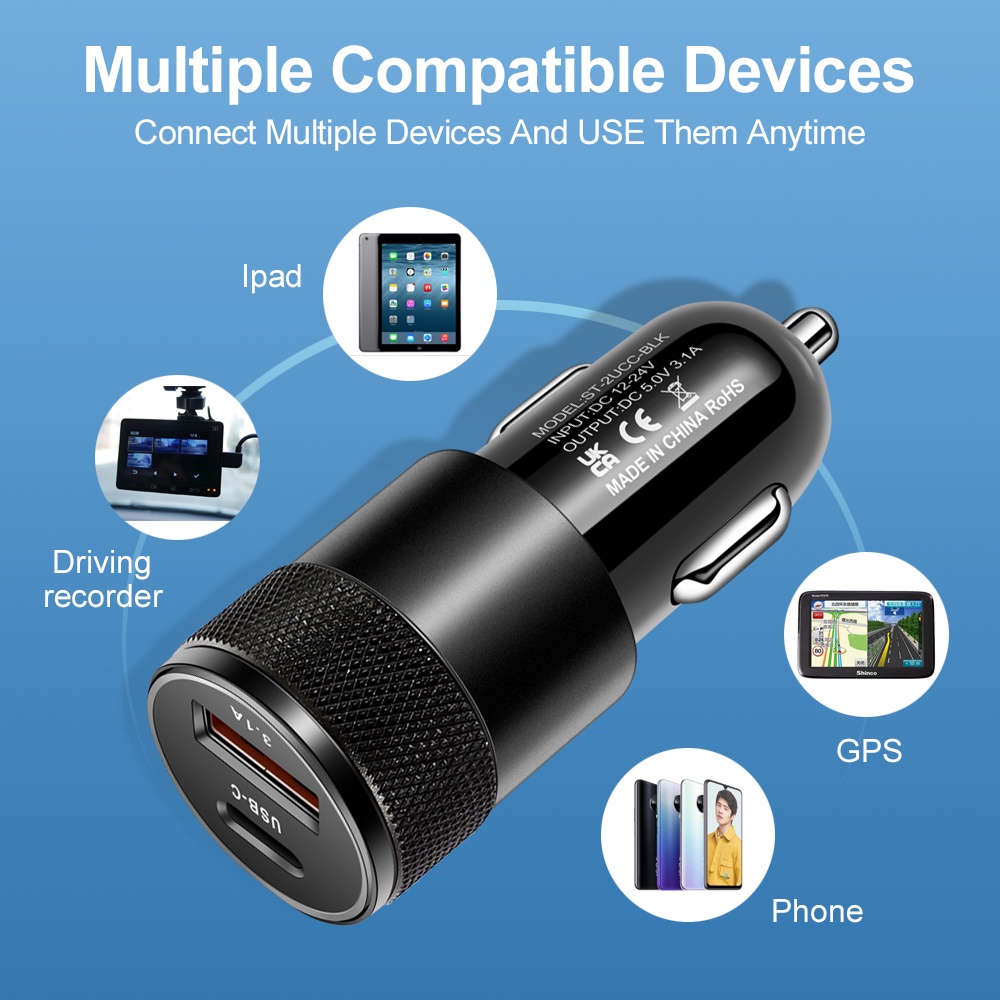 Caricabatterie da auto USB da  - Fast Ev Charger recensione e prezzo