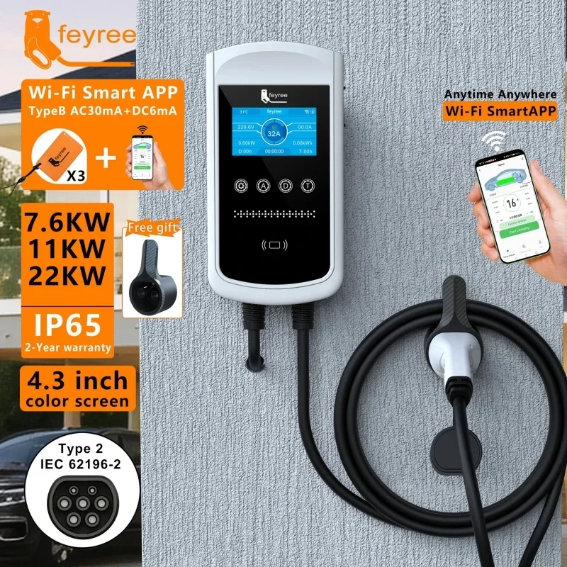 Caricatore EV Feyree Tipo 2 32 - Wallbox Ev recensione e prezzo