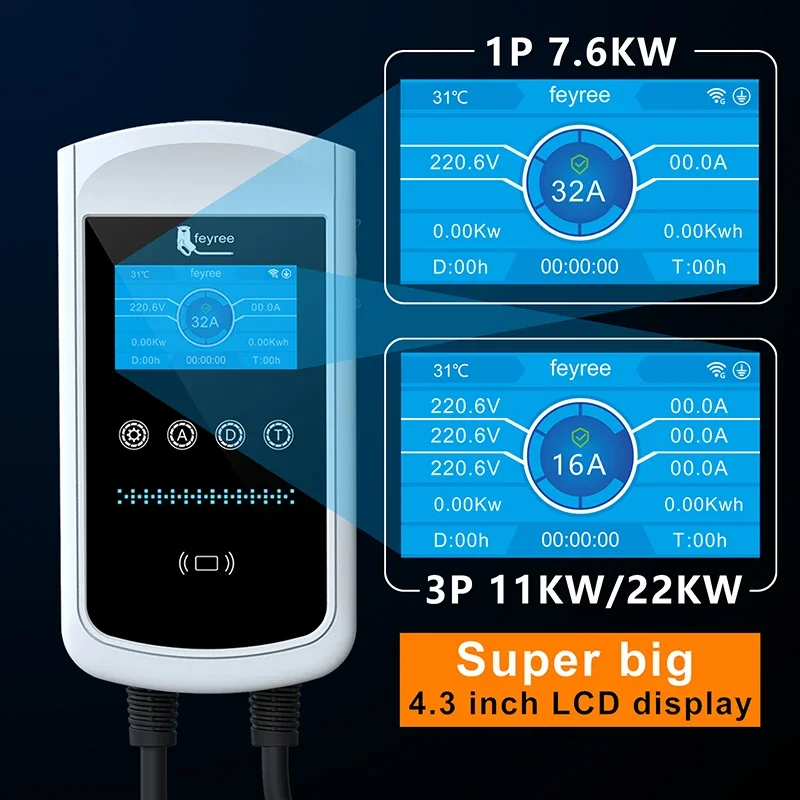 Caricatore EV Feyree Tipo 2 32 - Wallbox Ev recensione e prezzo